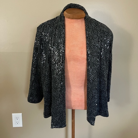 Elegant Black Sequin Women's Sweater